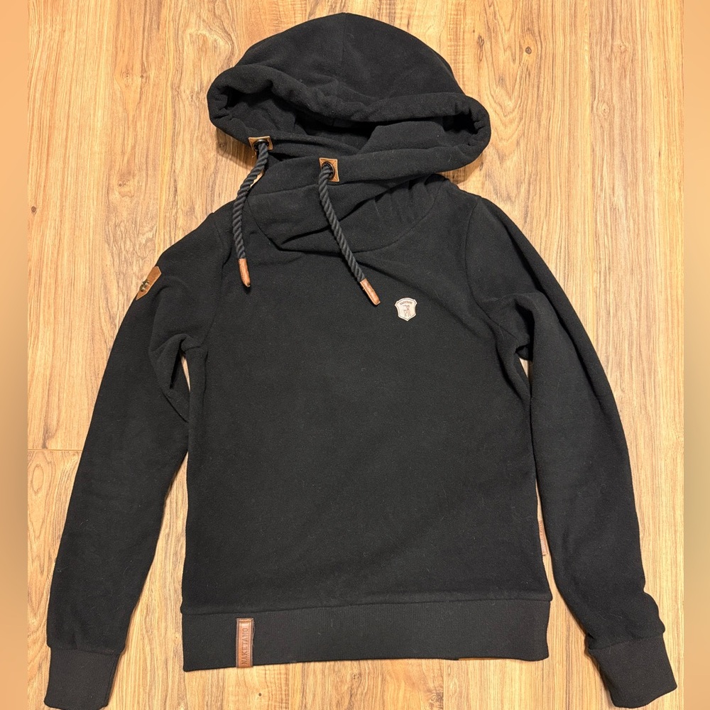 Naketano Black Hoodie with Unique Logo
